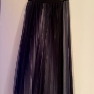 New Mix Black Sheer Tulle Maxi Skirt